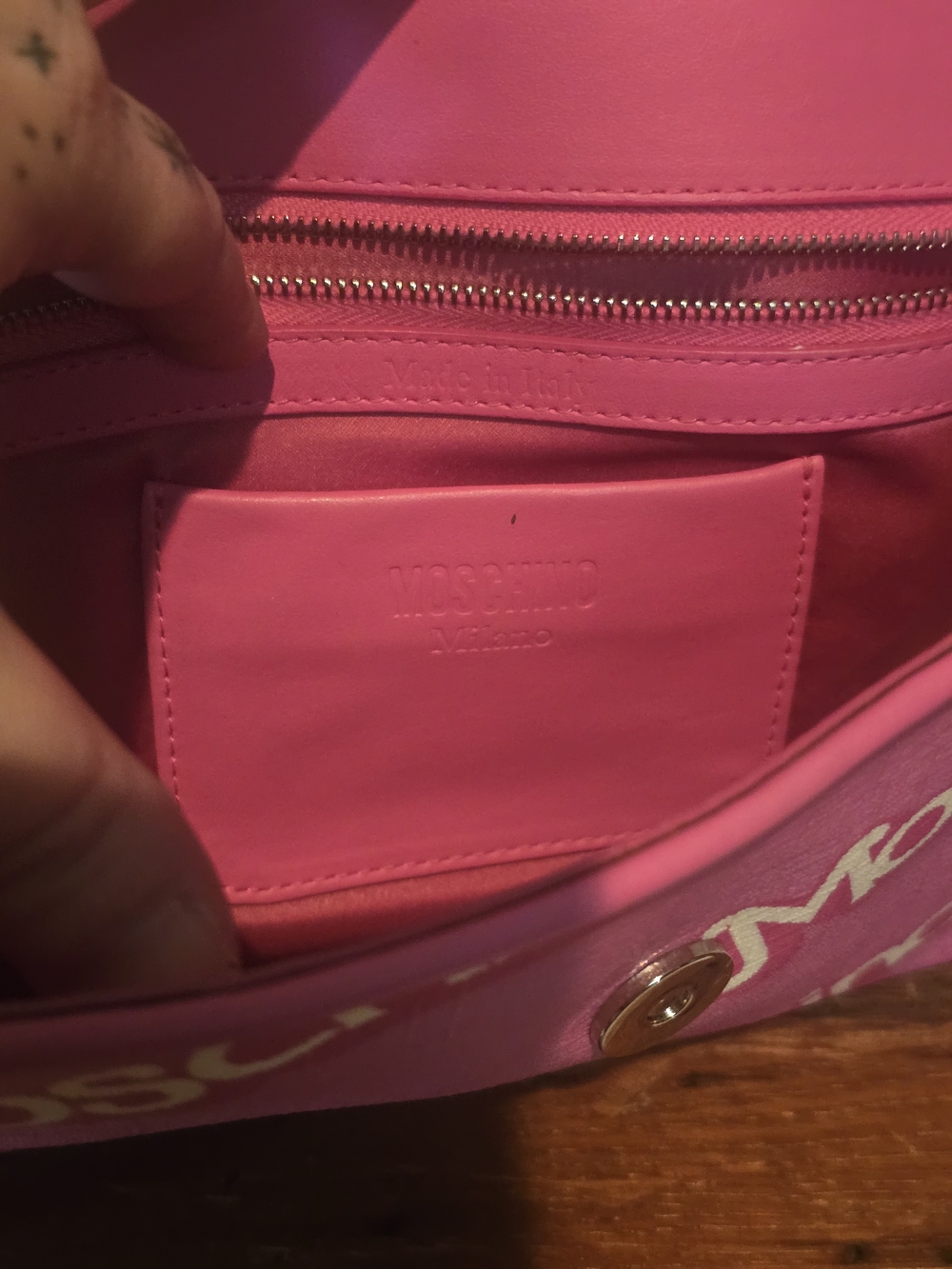 Moschino By Jeremy Scott Pink Barbie Logo Crossbody Bag - Picture 10 of 16